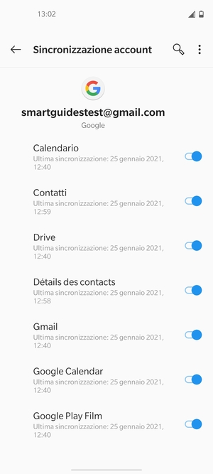Seleziona il tasto Menu