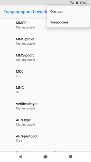 Selecteer Opslaan