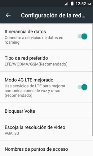 Activar o desactivar Itinerancia de datos