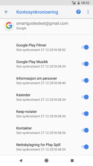 Velg menyknappen