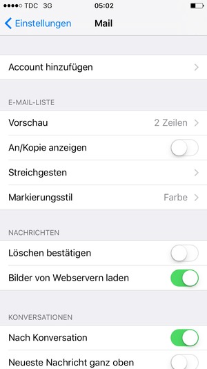 Wählen Sie Account hinzufügen