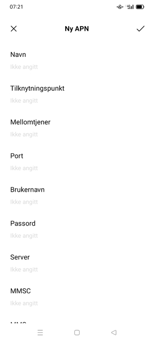Skriv inn MMS-informasjon