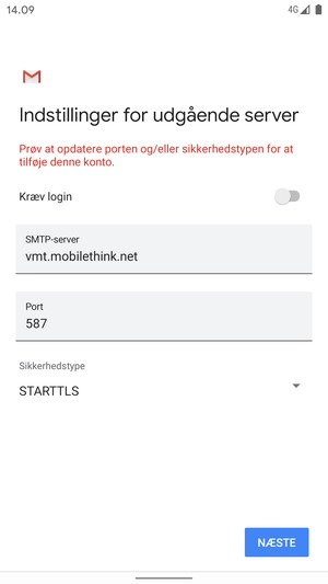 Vælg Sikkerhedstype