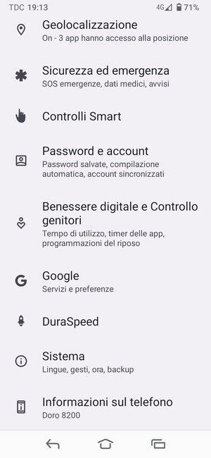 Scorri e seleziona Sistema