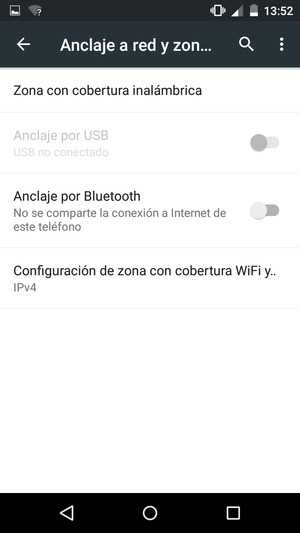 Seleccione Zona con cobertura inalámbrica