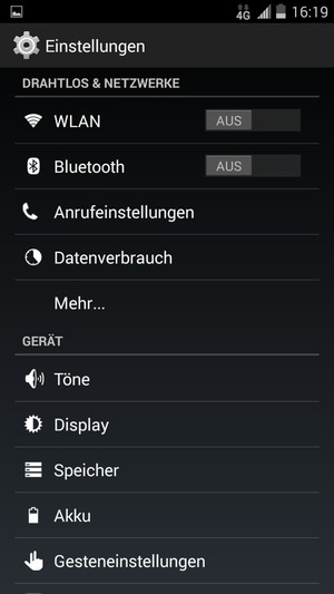 Wählen Sie Mehr...
