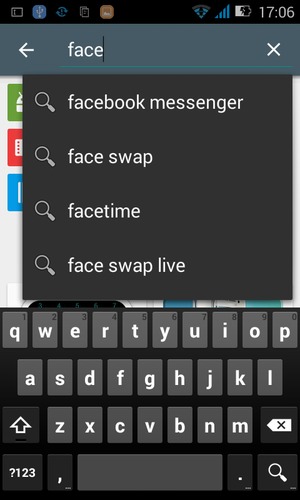 Voer de app-naam in en selecteer Zoeken