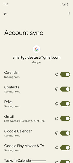 Your contacts from Google will now be synced to your phone