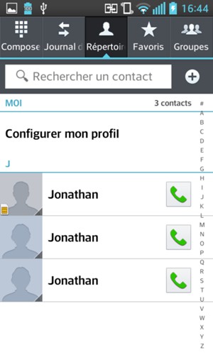 Vos contacts vont être enregistrés sur votre compte Google et dans votre téléphone lors de la prochaine synchronisation de Google.
