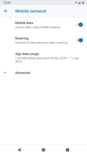 Turn Roaming on or off