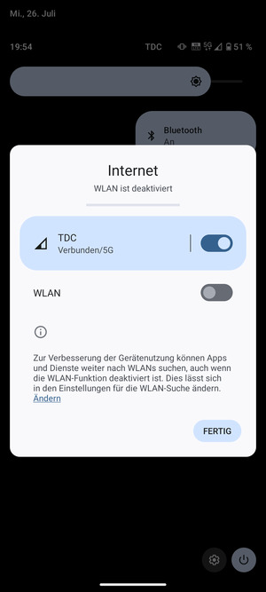 Wählen Sie FERTIG