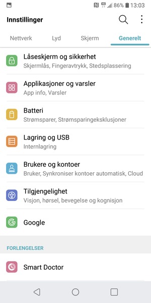 Velg Brukere og kontoer
