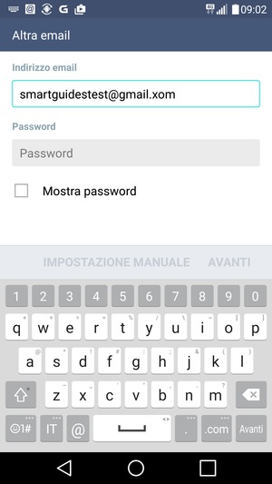 Inserisci il tuo indirizzo Hotmail e password. Seleziona AVANTI