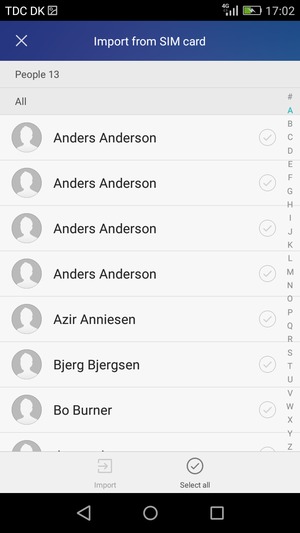 Select Select all