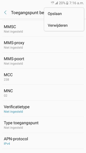 Selecteer Opslaan