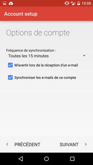 Sélectionnez SUIVANT