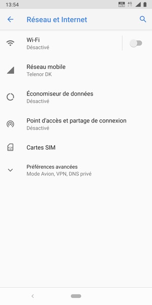 Sélectionnez Réseau mobile