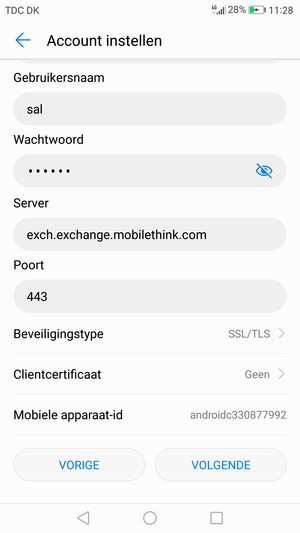Scroll naar beneden en selecteer Beveiligingstype