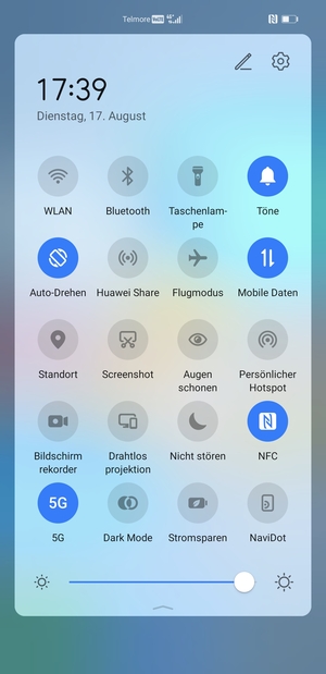Stellen Sie die Helligkeit auf das erforderliche Niveau