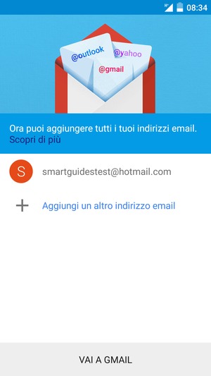 Seleziona VAI A GMAIL