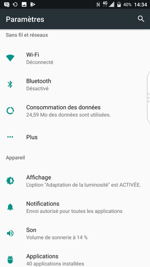 Sélectionnez Plus