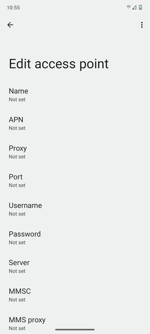 Enter Internet information