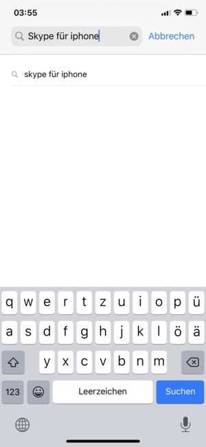 Geben Sie den Namen der App ein und wählen Sie Suchen