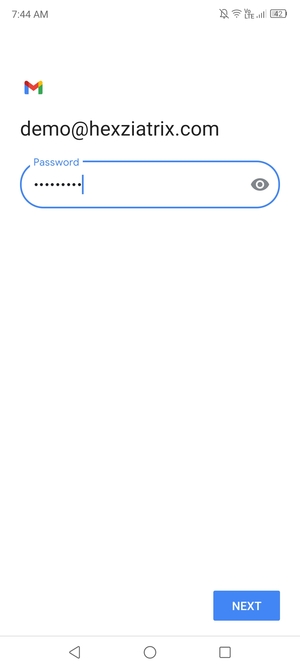 Enter your password and select NEXT