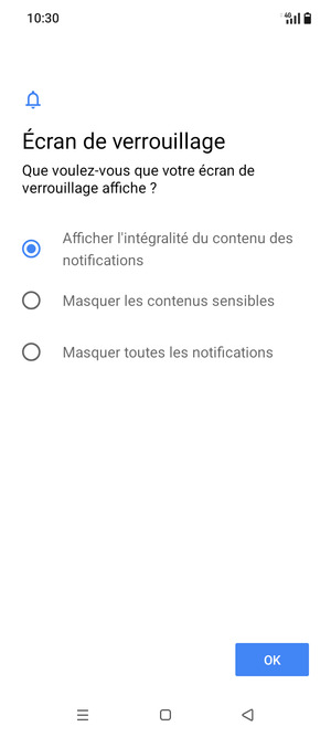 Sélectionnez votre option préférée et sélectionnez OK
