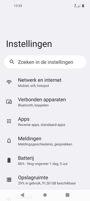 Selecteer Netwerk en internet