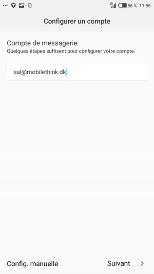 Saisissez votre adresse Gmail ou Hotmail et sélectionnez Suivant