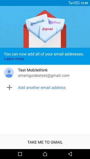 Select TAKE ME TO GMAIL