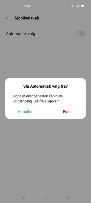 Vælg Fra