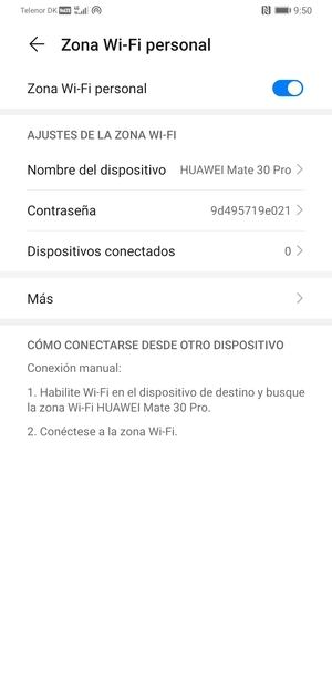 El teléfono ha sido configurado para su uso como módem