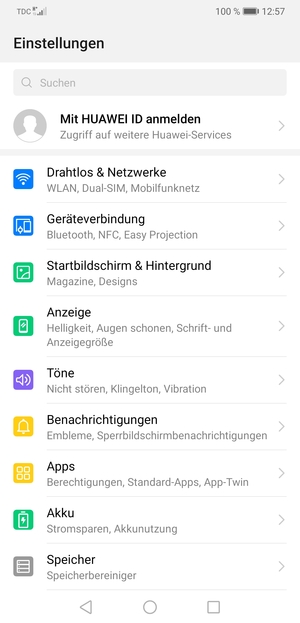 Wählen Sie Drahtlos & Netzwerke