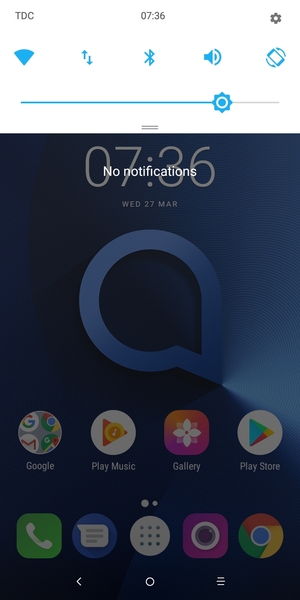 Slide down the top menu again