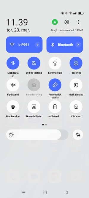 Slå Wi-Fi og Bluetooth fra
