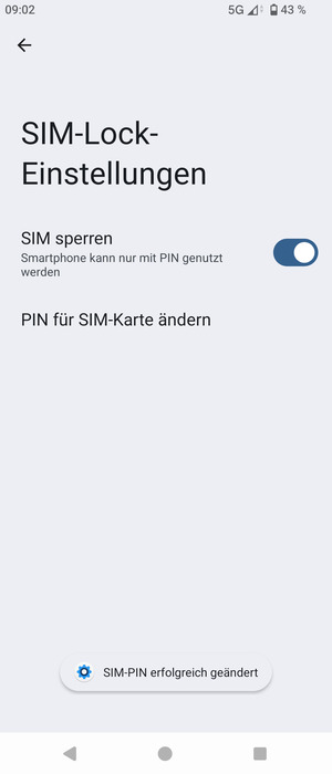 Ihre SIM-PIN wurde geändert
