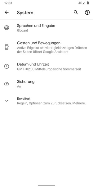 Wählen Sie Erweitert