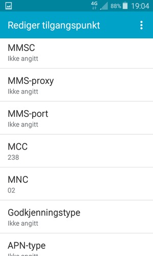 Bla ned og skriv inn MMS-informasjon