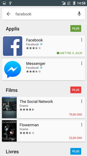 Sélectionnez l'appli