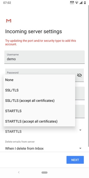 Select None and  NEXT