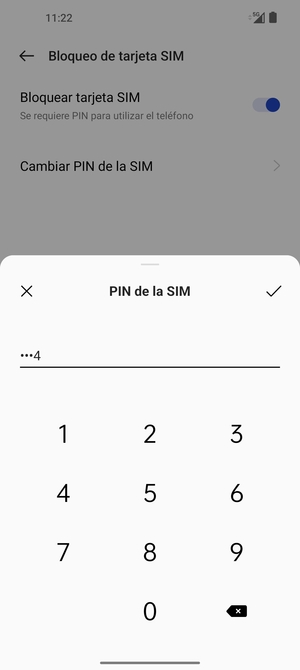 Introduzca su PIN de tarjeta SIM antiguo y seleccione Aceptar