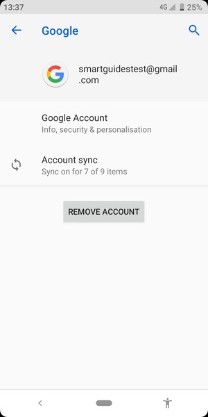 Select Account sync