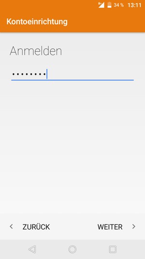 Geben Sie Ihre Gmail oder Hotmail Passwort ein und wählen Sie WEITER