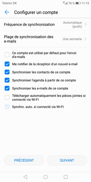 Sélectionnez SUIVANT