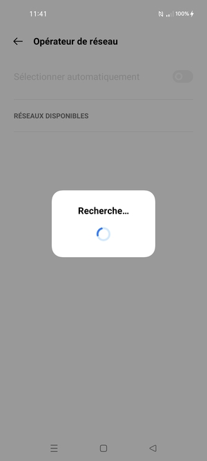 Veuillez attendre la fin de la recherche