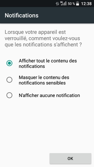 Sélectionnez votre option préférée et sélectionnez OK