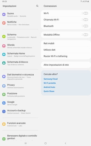 Scorri e seleziona Dati biometrici e sicurezza