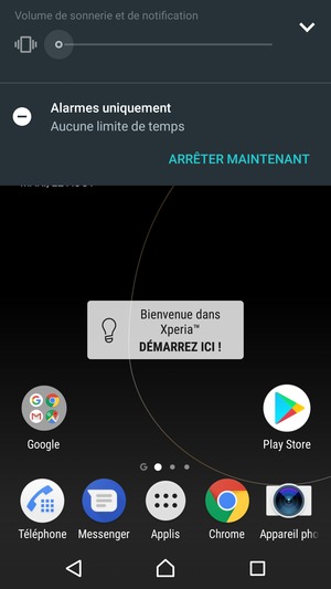 Appuyez une fois de plus pour passer en mode silencieux